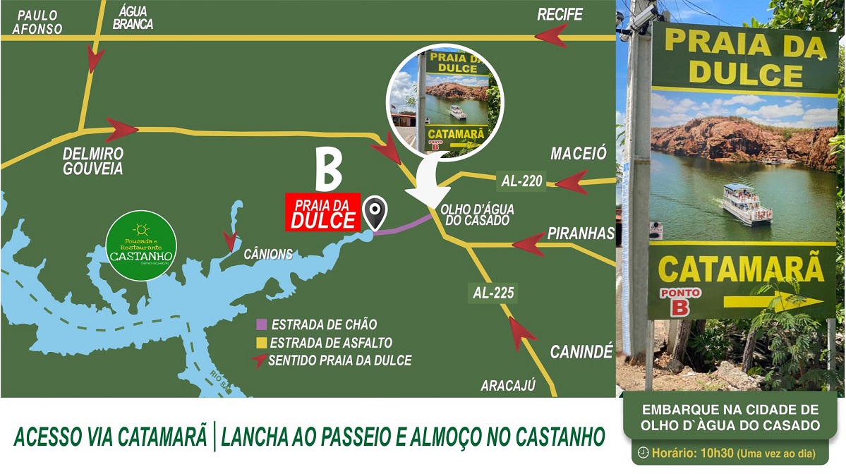 Mapa de como chegar PONTO B